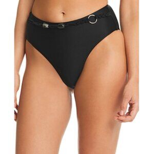 Red Carter Shine Solids High Waist Swim Bottoms